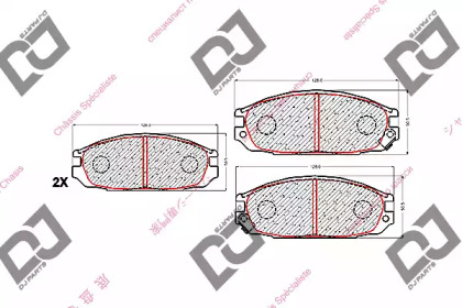 Комплект тормозных колодок DJ PARTS BP1498